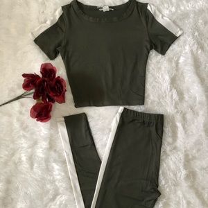 Two piece leggings & crop top set
